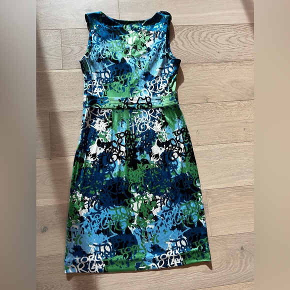 TORY BURCH Silk Print Dress SZ S - Picture 2 of 7